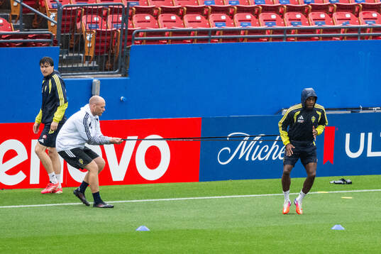 Anthony Elanga of the Swedish national football team at a