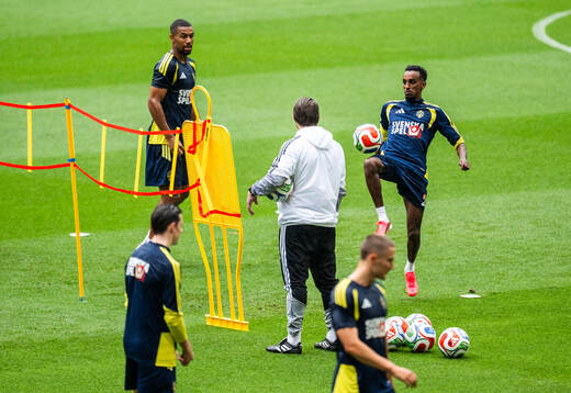 Taha Ali of the Swedish national football team at a