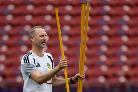 Assistant coach Andreas Georgson of the Swedish national