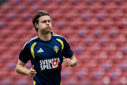 Mattias Svanberg of the Swedish national football team at a