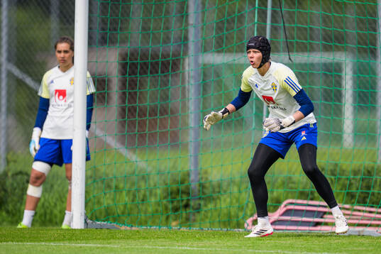 Goalkeeper Saga Andersson of Sweden