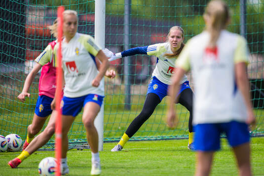 Goalkeeper Elvira Björklund of Sweden