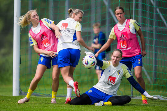 Ida Björnberg, Maja Bodin, Goalkeeper Elvira Björklund