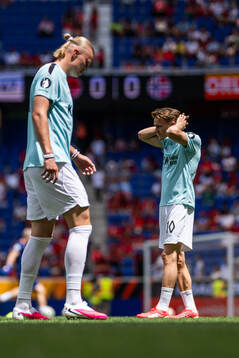 Erling Braut Haaland and Martin Ødegaard of Norway