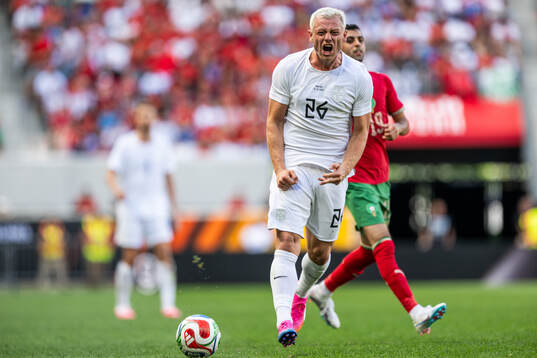 Julian Ryerson of Norway reacts