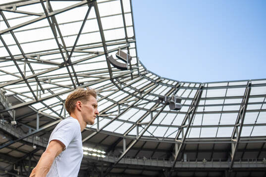 Martin Ødegaard of Norway enters the pitch