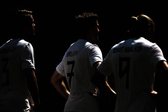 Kristoffer Ajer, Alexander Sørloth and Erling Braut