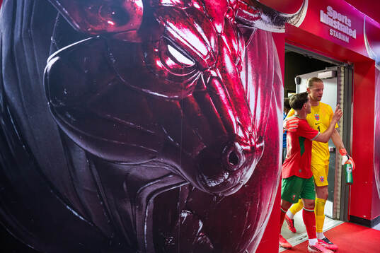 Brahim Diaz of Morocco and goalkeeper Ørjan Håskjold