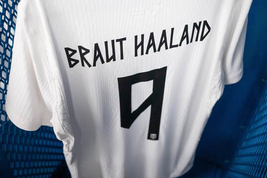 The kit of Erling Braut Haaland of Norway in the dressing