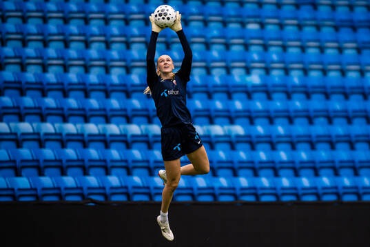 Goalkeeper Selma Panengstuen of the Norwegian women’s