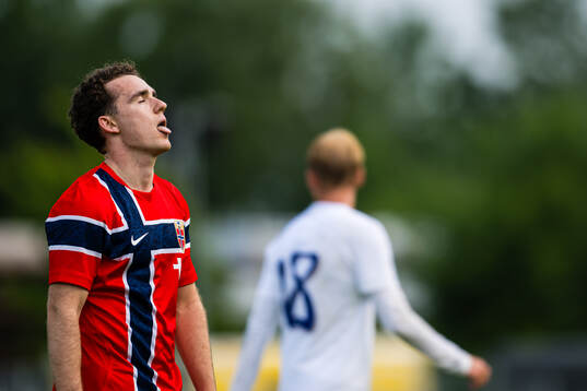 Edvin Austbø of Norway looks dejected