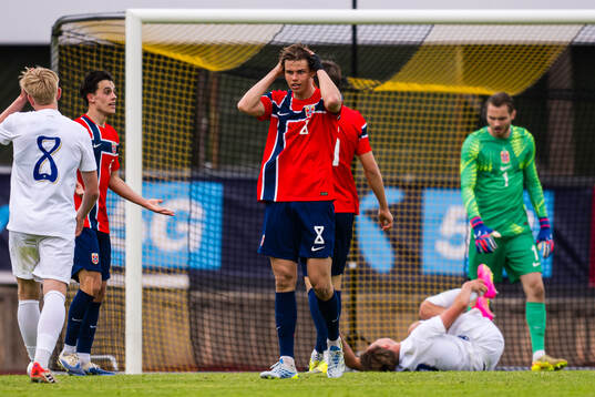 Jens Hjertø-Dahl of Norway looks dejected