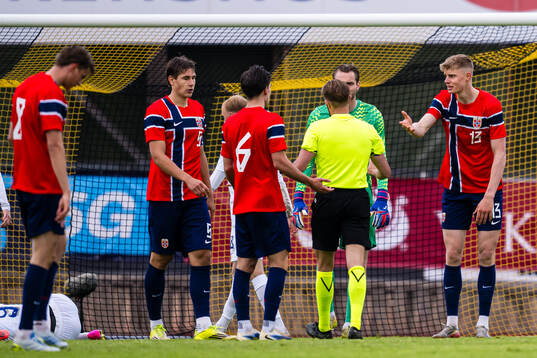 Rasmus Holten of Norway reacts