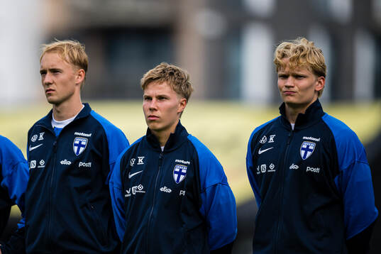 Liam Möller, Otso Liimatta and Miska Ylitolva of Finland