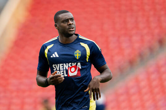Ken Sema of the Swedish national football team at a