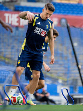 Viktor Gyökeres of the Swedish national football team at a