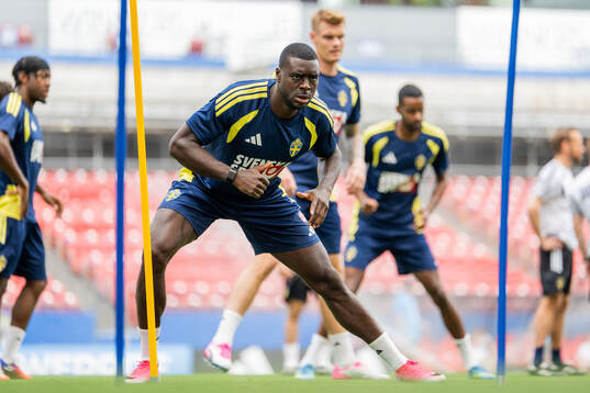 Ken Sema of the Swedish national football team at a