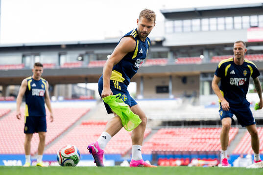 Jesper Karlström of the Swedish national football team at