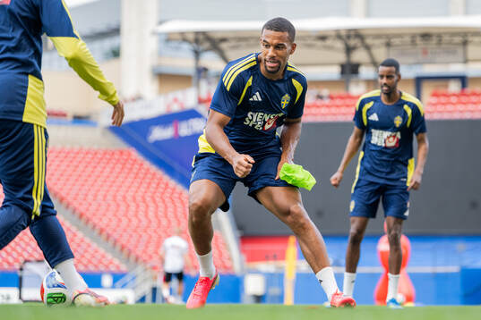 Isak Hien of the Swedish national football team at a