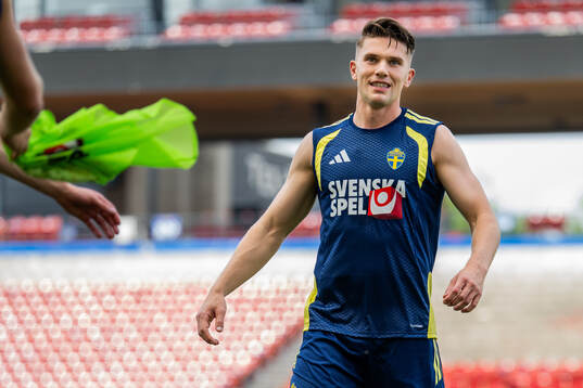 Viktor Gyökeres of the Swedish national football team at a
