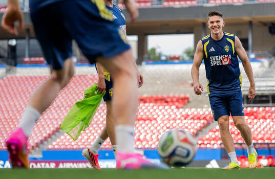 Viktor Gyökeres of the Swedish national football team at a