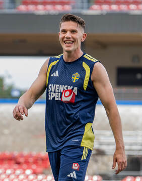 Viktor Gyökeres of the Swedish national football team at a