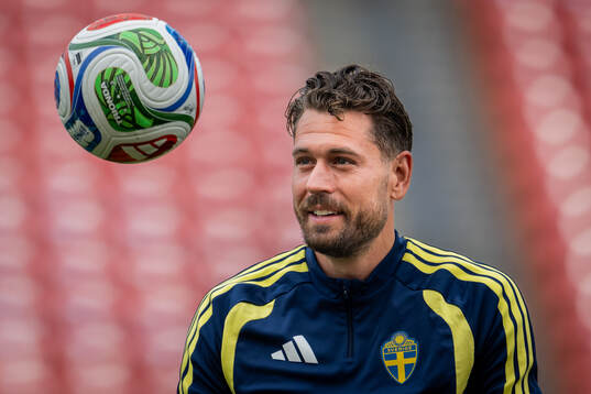 Goalkeeper Kristoffer Nordfeldt of the Swedish national