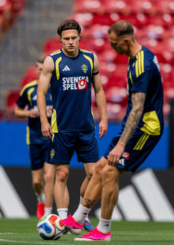 Mattias Svanberg of the Swedish national football team at a