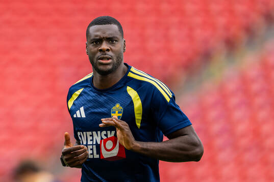 Ken Sema of the Swedish national football team at a