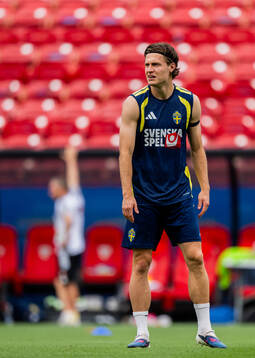 Mattias Svanberg of the Swedish national football team at a