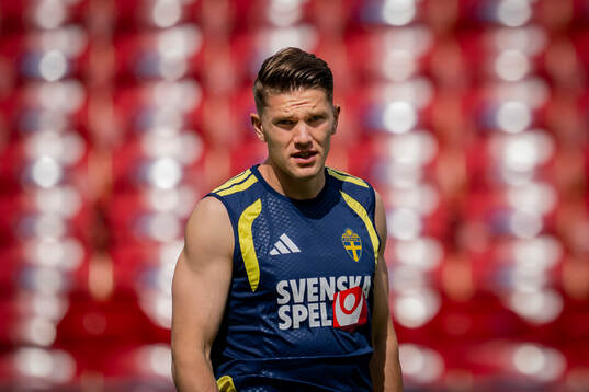 Viktor Gyökeres of the Swedish national football team at a