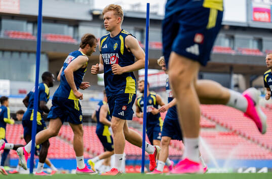 Daniel Svensson of the Swedish national football team at a