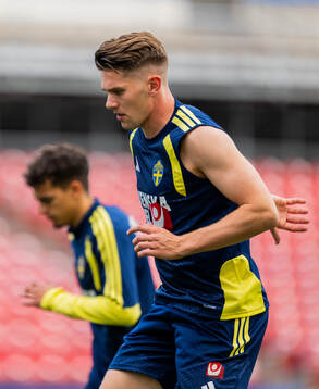 Viktor Gyökeres of the Swedish national football team at a