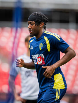 Anthony Elanga of the Swedish national football team at a