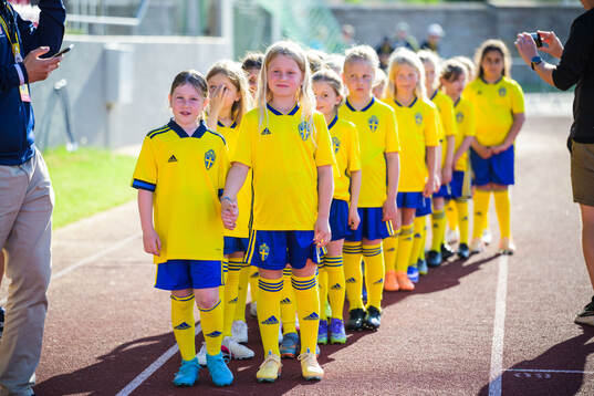 Young swedish football players