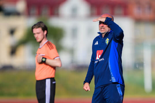 Coach Magnus Wikman of Sweden