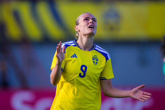 Maja Bodin of Sweden looks dejected
