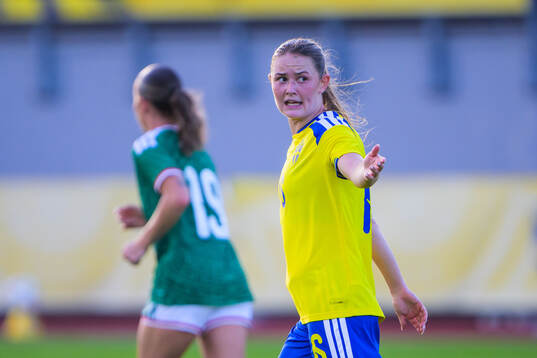Svea Rehnberg of Sweden celebrates