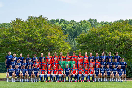 Players and staff of the Norwegian national football team