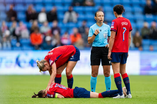 Caroline Graham Hansen of Norway lying down