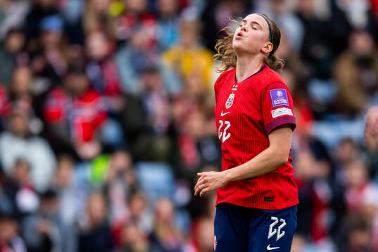 Signe Gaupset of Norway looks dejected