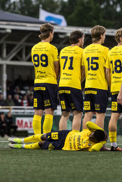 Under fotbollsmatchen i Superettan mellan Brage och