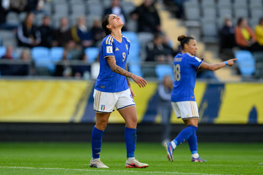 Martina Piemonte of Italy looks dejected