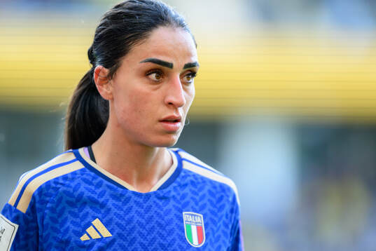 Martina Piemonte of Italy looks dejected