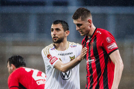 Östersunds Amar Begic och Nordic Uniteds Adi Fisic