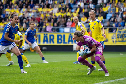 Goalkeeper Jennifer Falk of Sweden