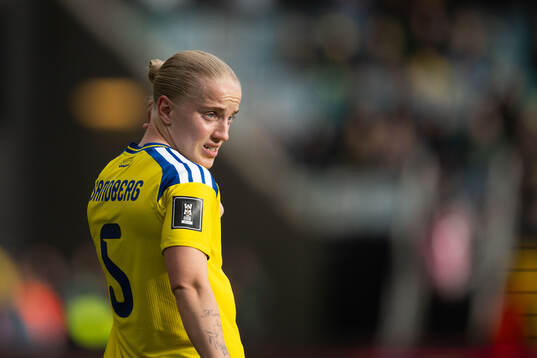 Anna Sandberg of Sweden looks dejected