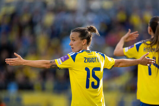 Julia Zigiotti Olme of Sweden looks dejected