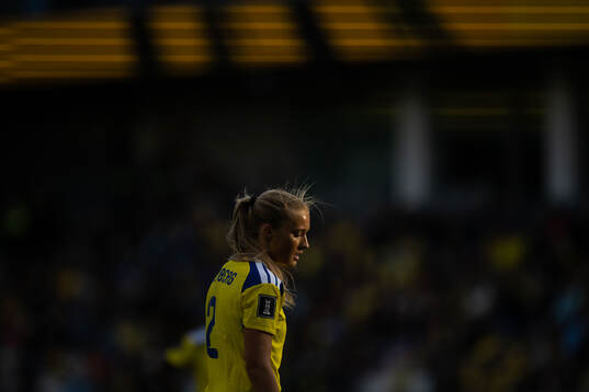 Smilla Holmberg of Sweden looks dejected