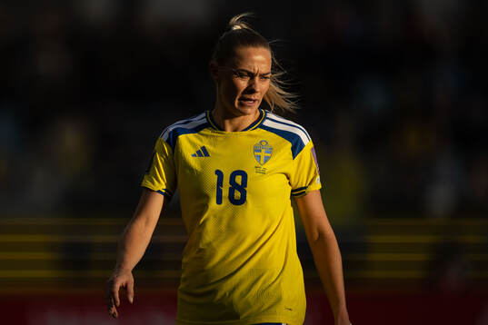 Fridolina Rolfö of Sweden looks dejected